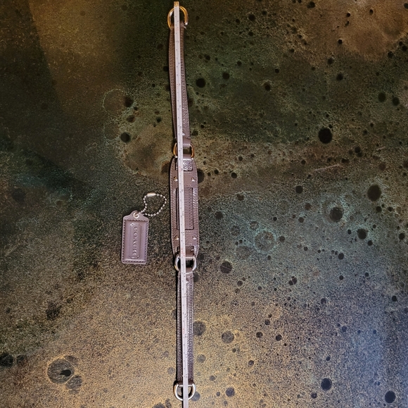 COACH DARK GRAY LEATHER REPLACEMENT SHOULDER STRAP & HANGTAG - Picture 6 of 16